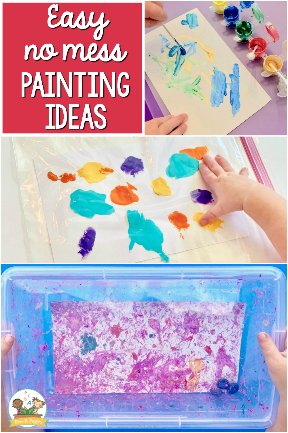 Easy Not Messy Painting Ideas For Class Or Home Pre K Pages