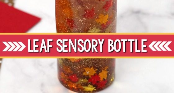 Fall Leaf Sensory Bottle for Preschool