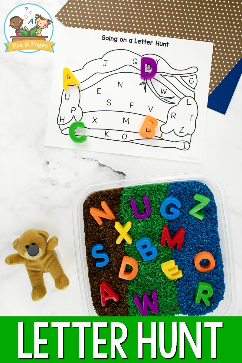 Letter Hunt Early Literacy Activity for Preschool PreK Pages