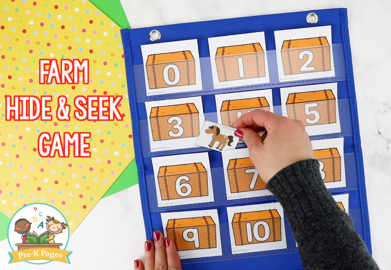 Farm Theme Hide and Seek Number Game