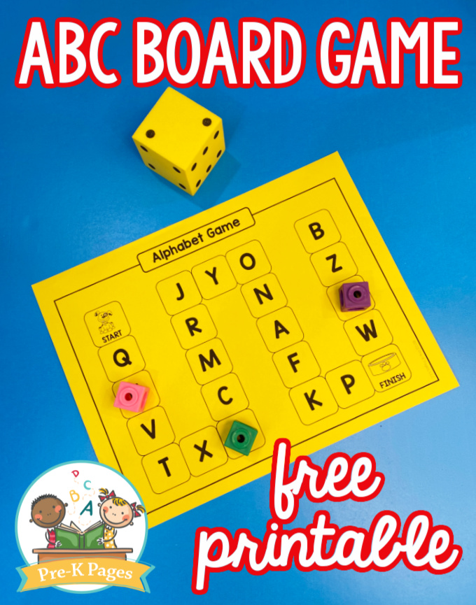 Alphabet Letter Board Game Printable - Pre-K Pages