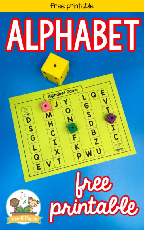 Alphabet Letter Board Game Printable - Pre-K Pages