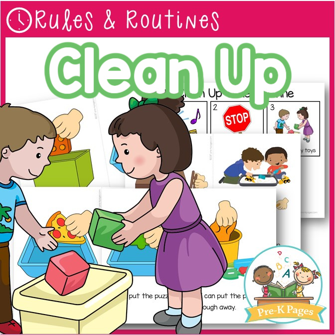 Clean Up Visual Routine - Pre-K Pages