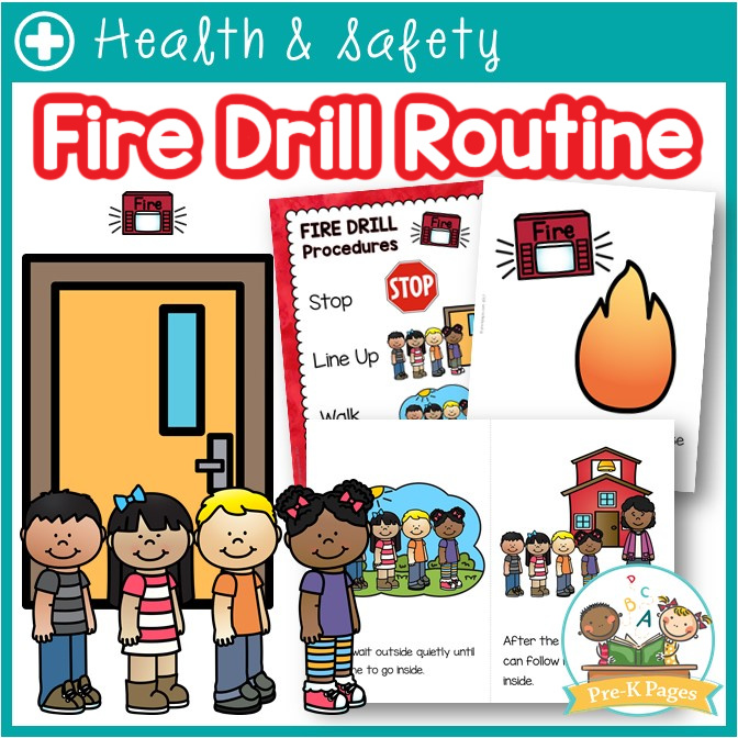 visual schedule classroom cliparts daily fire drill