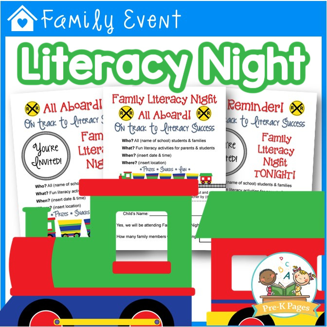 Family Literacy Night Train Theme