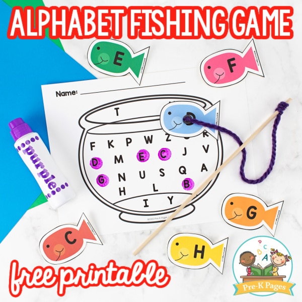 Fishing For Letters A Fun Alphabet Game Pre K Pages