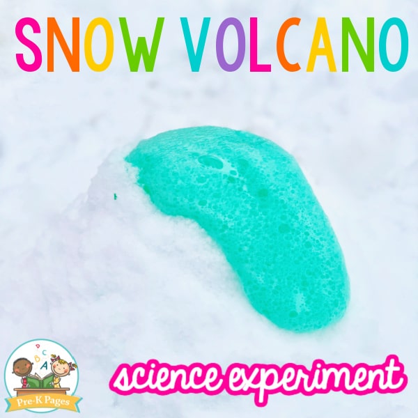 Snow Volcano Winter Science Activity 