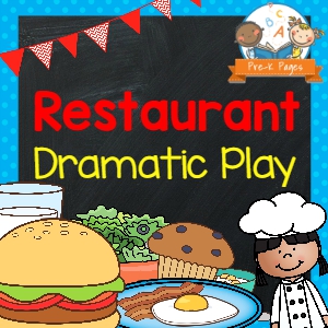 Restaurant Dramatic Play for Preschool and Kindergarten