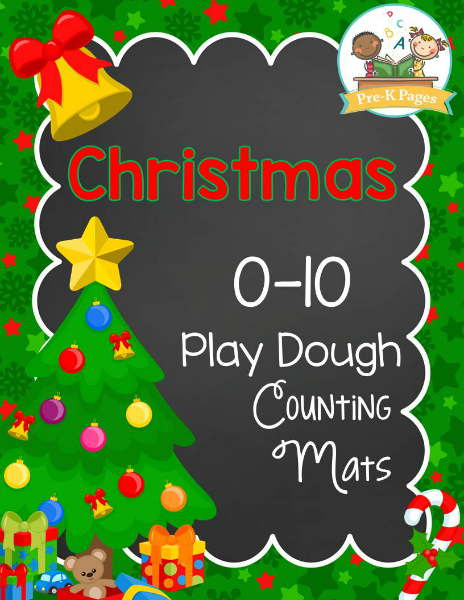 Christmas Play Dough Counting Mats Pre K Pages