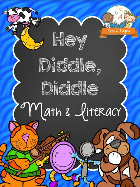 Hey Diddle Diddle Math and Literacy - Pre-K Pages