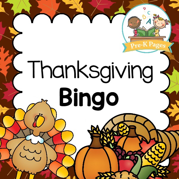 Thanksgiving Bingo Pre K Pages