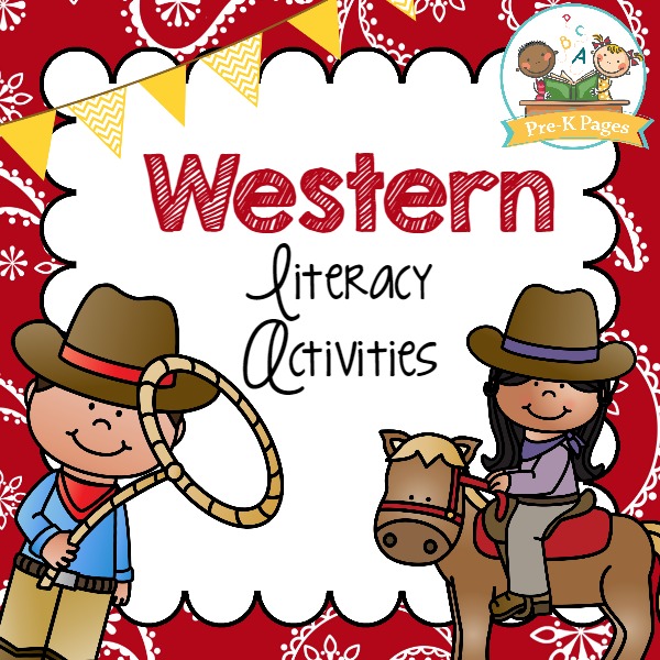 Printable Western Theme Literacy Activities for Preschool