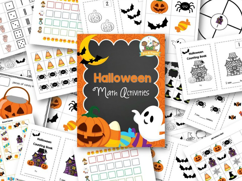 Printable Halloween Theme Math Activities for Preschoolers