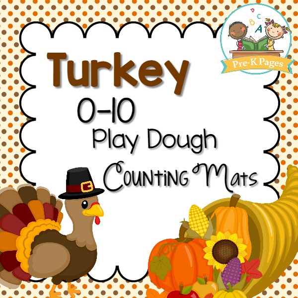 Thanksgiving Play Dough Counting Mats Pre K Pages