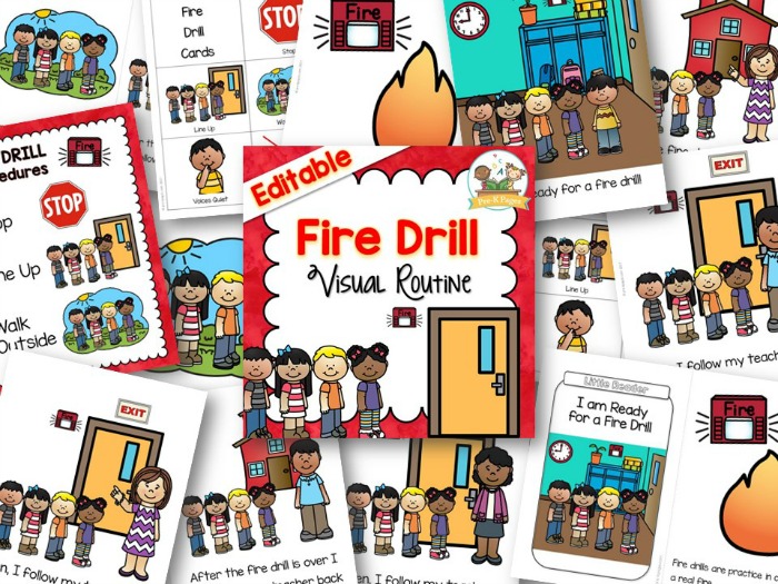 visual schedule classroom cliparts daily fire drill