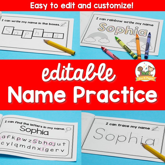 Editable Name Books - Pre-K Pages