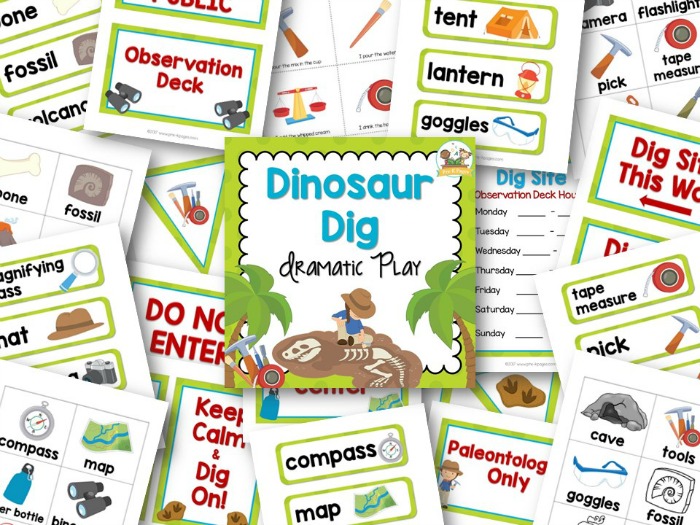 dinosaur theme preschool dramatic play