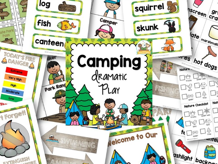 pretend play camping