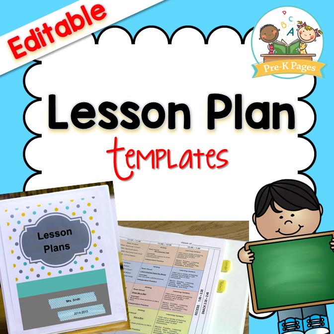 Editable Lesson Plan Templates For Preschool School Teachers