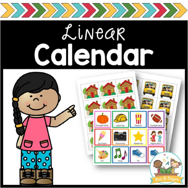 Linear Calendar Kit PreK Pages