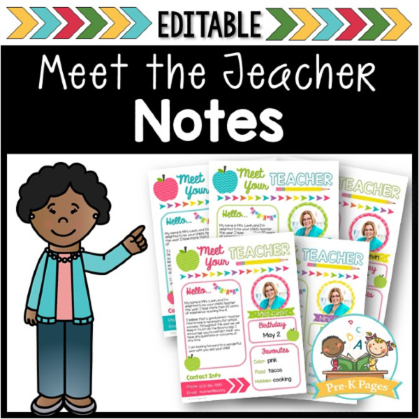 Editable Meet the Teacher Letter - Pre-K Pages