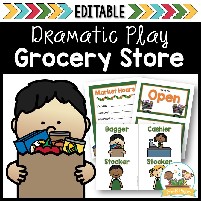 Dramatic Play Grocery Store PreK Pages
