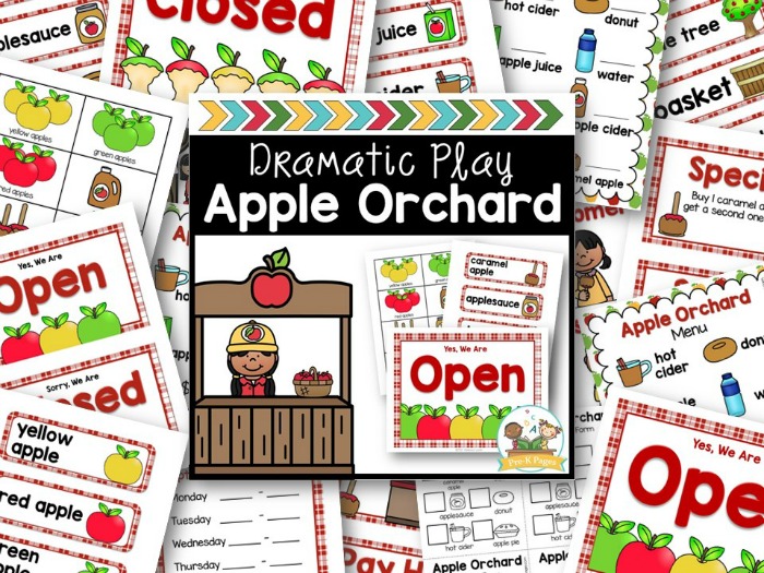 Apple Orchard Dramatic Play Free Printables