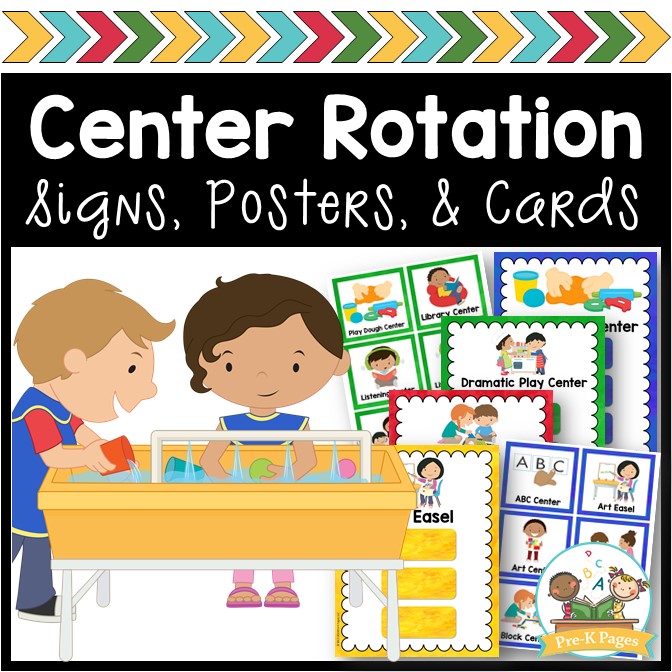 Download Center Rotation Signs and Cards - Pre-K Pages