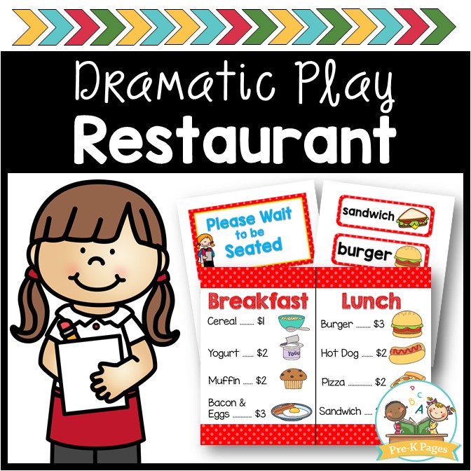 Restaurant Dramatic Play Printables Free