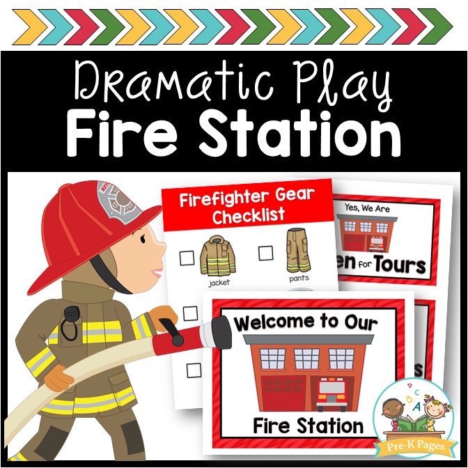 Fire Station Dramatic Play PreK Pages