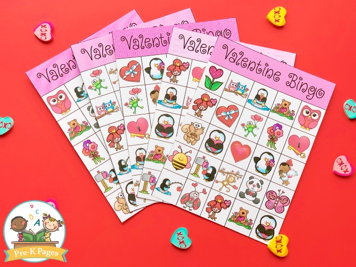 Printable Valentine Bingo Game For Preschool
