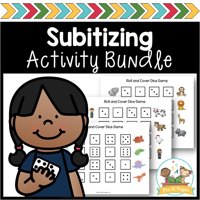 Subitizing Roll And Cover Games Pre K Pages