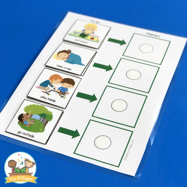 daily schedule preschool clipart