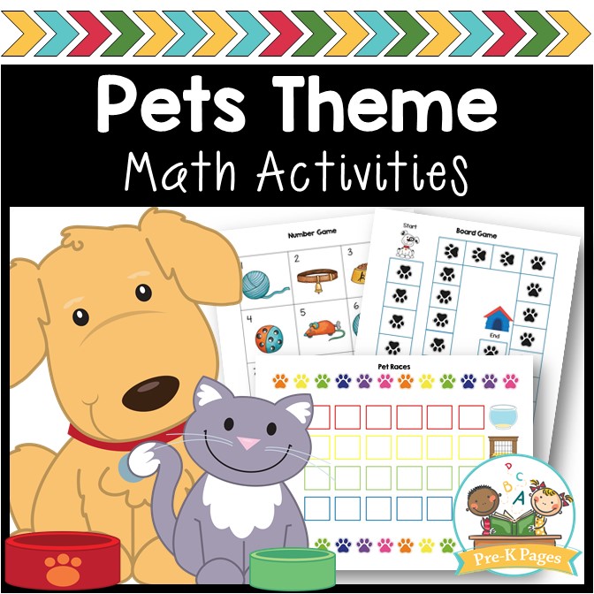 Pet Theme Math Activities Pre K Pages