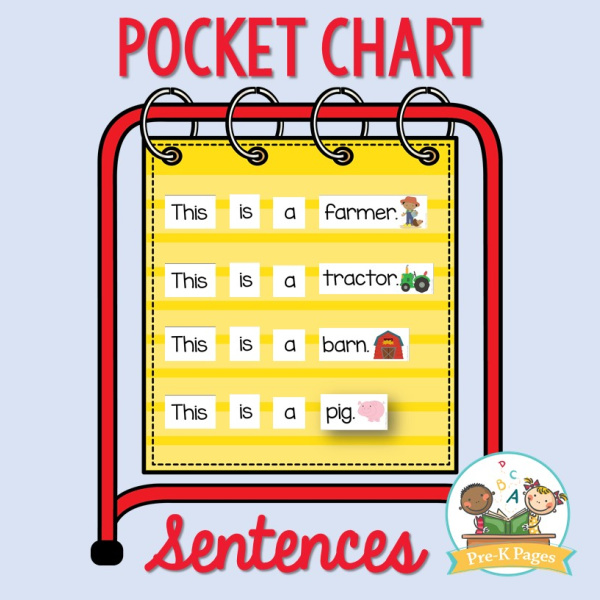 Farm Theme Pocket Chart Sentences
