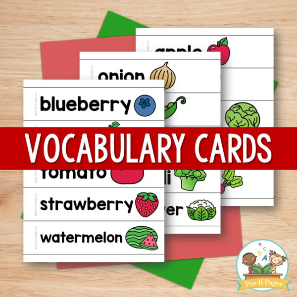 Farmers Market Vocabulary Cards