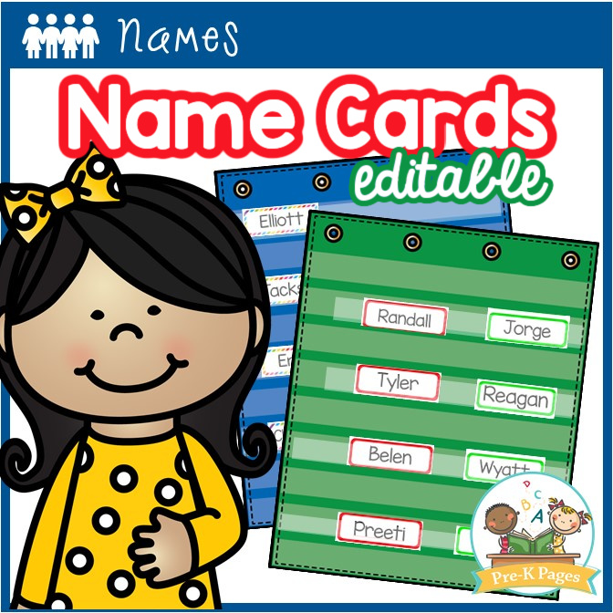 Editable Student Name Cards