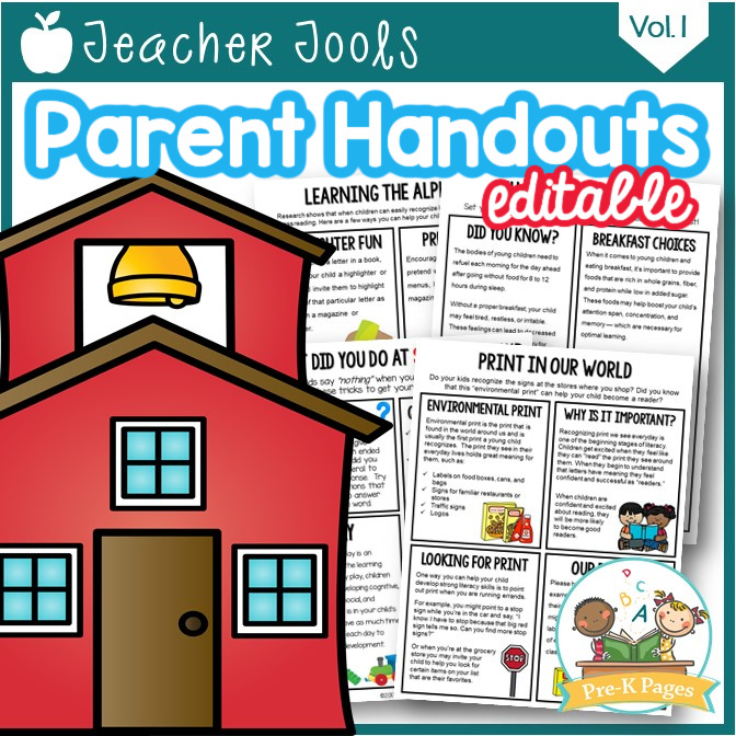 Fine Motor Skills Parent Handout PreK Pages