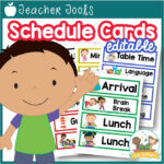 Editable Picture Schedule Cards for Preschool
