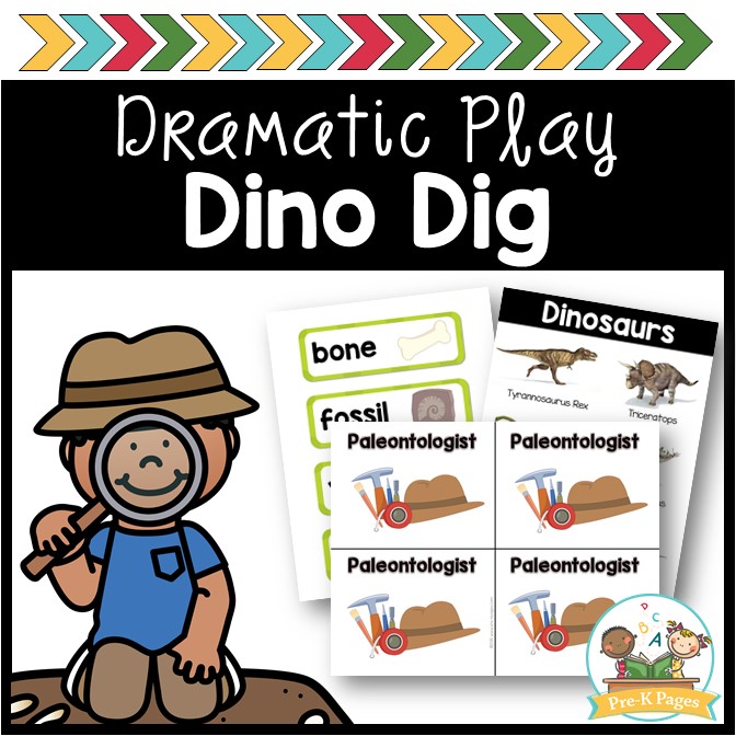 dinosaur theme preschool dramatic play