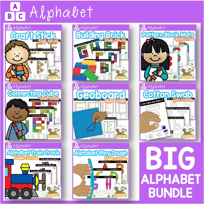Big Alphabet Letter Task Cards Bundle