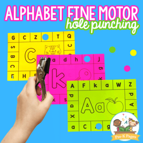 Alphabet Fine Motor Hole Punch Cards Pre K Pages Alphabet Fine Motor Hole Punch Cards Pre K Pages