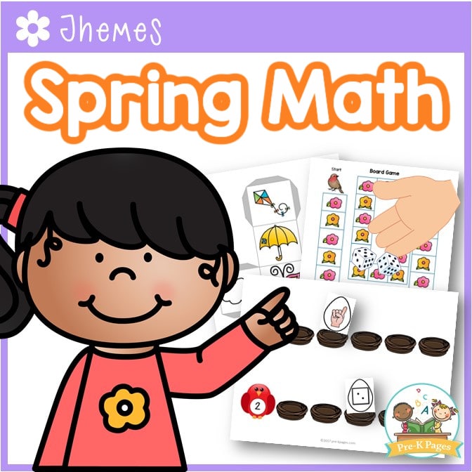 Spring Theme Math Activities for Preschool and Pre-K